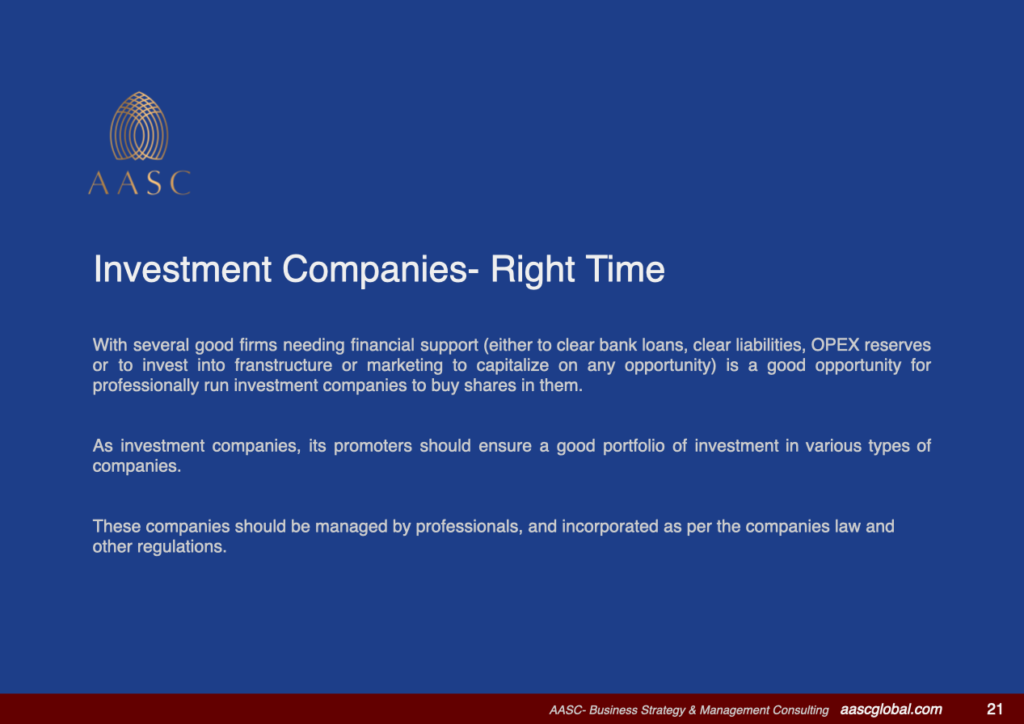 Investment Companies Right Time